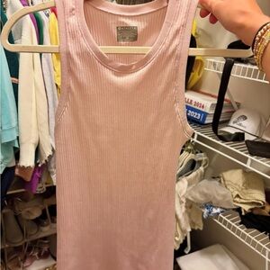 Athleta Light Pink Ribbed Sleeveless Top